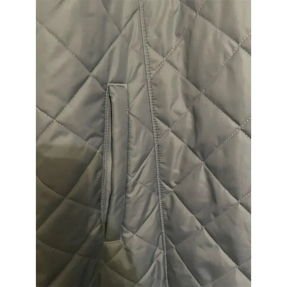 Columbia Women's XXL Gray Quilted Long Jacket Hooded Casual Coat - Picture 3 of 5